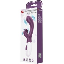 PRETTY LOVE - BUTTERFLY KISS VIBRATEUR RABBIT ET STIMULATEUR DE POINT G VIOLET