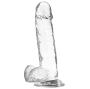 X RAY - DILDO TRANSPARENTE COM BOLAS 20 CM -O- 4.5 CM