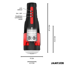 JAMYJOB - MASTURBADOR AUTOMÁTICO DE VAGINA CYCLONE 10 MODOS DE SUCÇÃO E IMPULSO