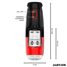 JAMYJOB - MASTURBADOR AUTOMÁTICO DE VAGINA CYCLONE 10 MODOS DE SUCÇÃO E IMPULSO