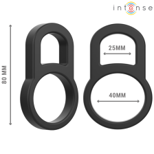 INTENSE - BOBBY DOUBLE SILICONE PENIS RING BLACK