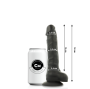COCK MILLER - DILDO REALISTA SILICONE DENSIDADE ARTICULÁVEL PRETO 18 CM