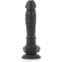 COCK MILLER - DILDO REALISTA SILICONE DENSIDADE ARTICULÁVEL PRETO 18 CM