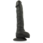 COCK MILLER - DILDO REALISTA SILICONE DENSIDADE ARTICULÁVEL PRETO 18 CM