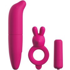 CLASSIX - KIT FÜR PAARE MIT RING, BULLET UND STIMULATOR ROSA