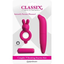 CLASSIX - KIT FÜR PAARE MIT RING, BULLET UND STIMULATOR ROSA