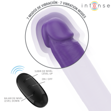 INTENSE - GUNTER DILDO DOUBLE VIBRATOR 40 CM PURPLE REMOTE CONTROL