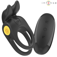 INTENSE - SAM VIBRATEUR DOUBLE ANNEAU PÉNIS 10 VIBRATIONS NOIR