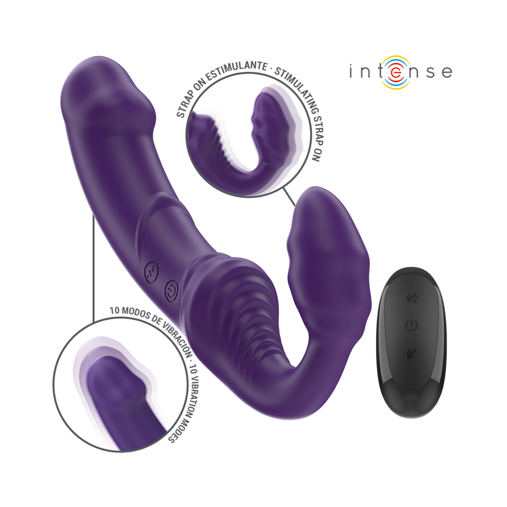 INTENSE - JILL DOUBLE VIBRATEUR 20 CM TÉLÉCOMMANDE VIOLET