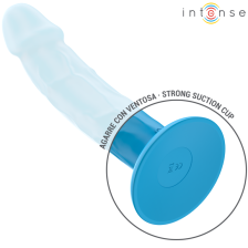 INTENSE - PHOEBE VIBRADOR REALISTA 10 VIBRAÇÕES AZUL CONTROLE REMOTO