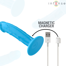 INTENSE - PHOEBE VIBRADOR REALISTA 10 VIBRAÇÕES AZUL CONTROLE REMOTO