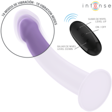 INTENSE - EDDIE VIBRADOR 17,5 CM 10 VIBRAÇÕES ROXO CONTROLE REMOTO