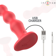 INTENSE - CODY VIBRATOR WITH SUCTION CUP RED REMOTE CONTROL