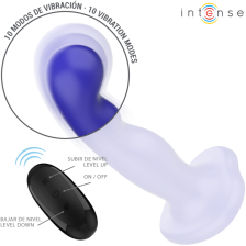 INTENSE - SHORTY VIBRATOR MIT SAUGNÄPFEN BLAU FERNBEDIENUNG