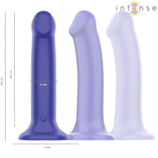 INTENSE - VICTORIA VIBRADOR COM VENTOSA 10 VIBRAÇÕES AZUL ESCURO CONTROLE REMOTO