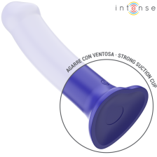 INTENSE - VICTORIA VIBRADOR COM VENTOSA 10 VIBRAÇÕES AZUL ESCURO CONTROLE REMOTO