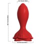 ARMONY - VIBRADOR ROSA E PLUG ANAL PEQUENO CONTROLE REMOTO VERMELHO