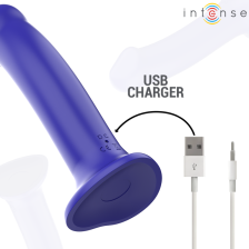 INTENSE - VICTORIA VIBRATOR MIT SAUGNÄPFEN 10 VIBRATIONEN DUNKELBLAU FERNBEDIENUNG