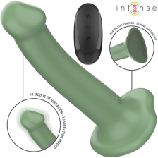 INTENSE - BECCA VIBRATEUR AVEC VENTOUSE 10 VIBRATIONS TÉLÉCOMMANDE VERTE