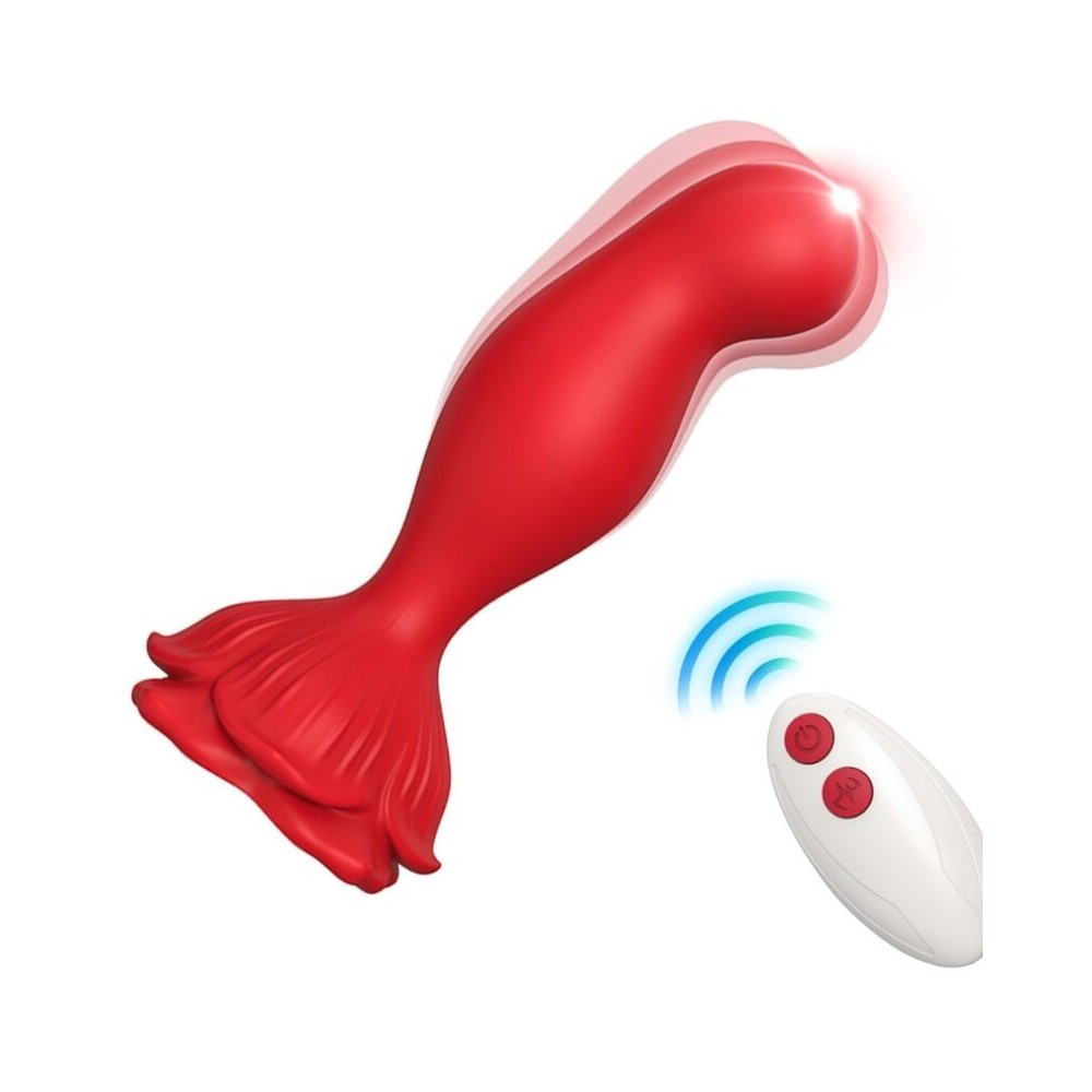 ARMONY - ROSA VIBRATOR & ANALPLUG FERNBEDIENUNG ROT
