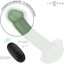 INTENSE - BECCA VIBRATOR MIT SAUGNÄPFEN 10 VIBRATIONEN GRÜN FERNBEDIENUNG