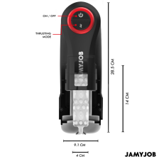 JAMYJOB - AUTOMATISCHER VAGINA-MASTURBATOR MIT GRAVITY-FUNKTION, 5 SAUGMODI