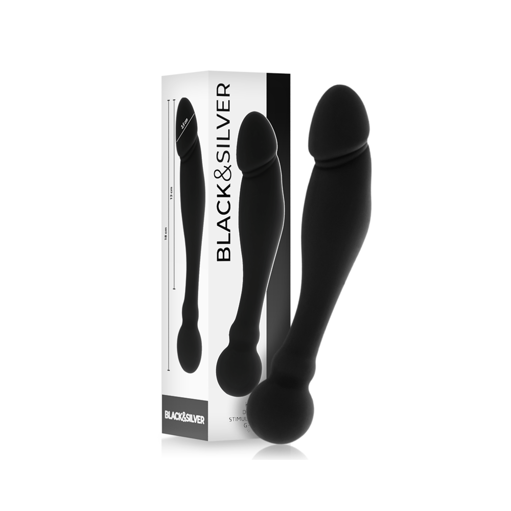 BLACK&SILVER - KARL G-POINT STIMULATING DILDO 18 CM