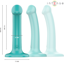 INTENSE - KATIE VIBRATOR WITH SUCTION CUP 10 VIBRATIONS BLUE REMOTE CONTROL