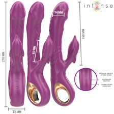 INTENSE - HALLE MULTIFUNCTION VIBRATOR WITH DOLPHIN STIMULATING TONGUE PURPLE