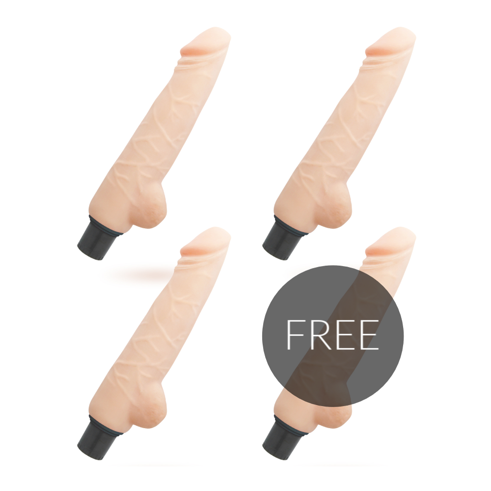 LOVECLONE - VIBRADOR AUTO LUBRIFICANTE HARALD 24 CM -O- 4 CM 3 + 1 GRTIS