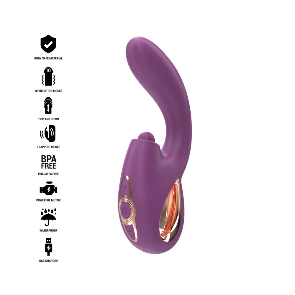 INTENSE - LALI MULTIFUNCIONAL VIBRADOR G-SPOT TAPPING & THRUST & VIBRATION ROXO