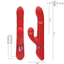 INTENSE - LELE MULTIFUNCIONAL VIBRADOR ROTATIVO & OSCILAÇÃO & ESTIMULAÇÃO VERMELHO