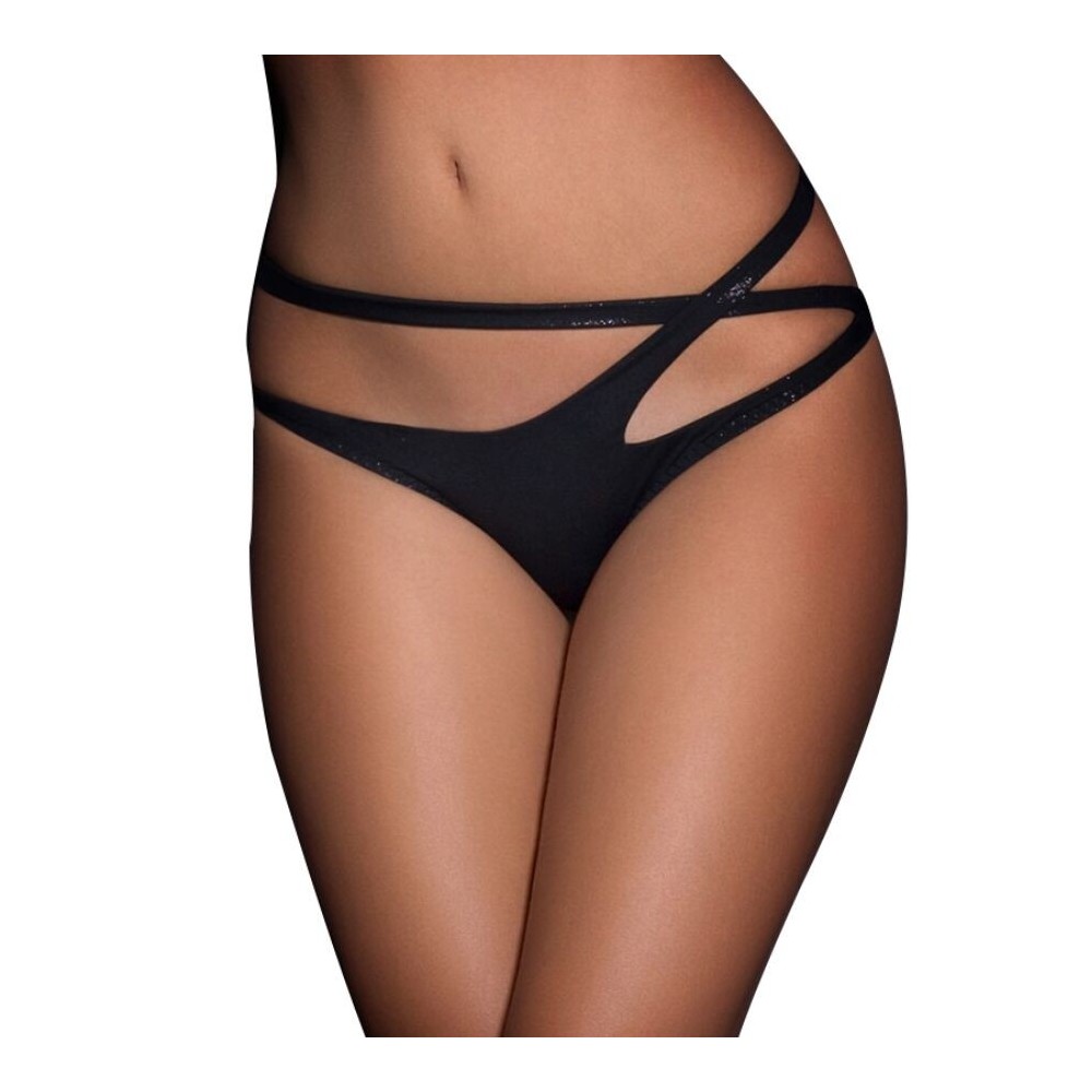 QUEEN LINGERIE - PANTIES WITH DOUBLE CROSS STRAPS L/XL