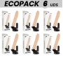 ECOPACK 6 EINHEITEN - BASECOCK REALISTISCHER VIBRATOR MIT FERNBEDIENUNG NATÜRLICHER 20 CM -O- 4 CM