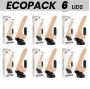 ECOPACK 6 EINHEITEN - BASECOCK REALISTISCHER VIBRATOR MIT FERNBEDIENUNG MIT HODEN 20 CM -O- 4 CM
