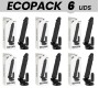 ECOPACK 6 EINHEITEN - BASECOCK REALISTISCHER VIBRATOR MIT FERNBEDIENUNG SCHWARZ 21 CM -O- 4 CM