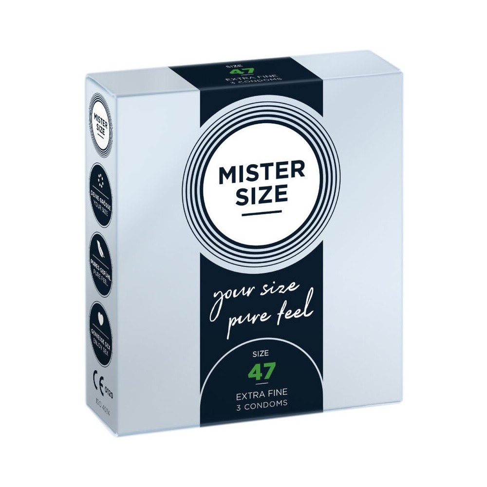 MISTER SIZE - PRÉSERVATIF TAILLE XS 47 MM (3 UNITÉS)