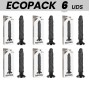 ECOPACK 6 EINHEITEN - BASECOCK REALISTISCHER VIBRATOR 2-1 SCHWARZ 20 CM -O- 4 CM