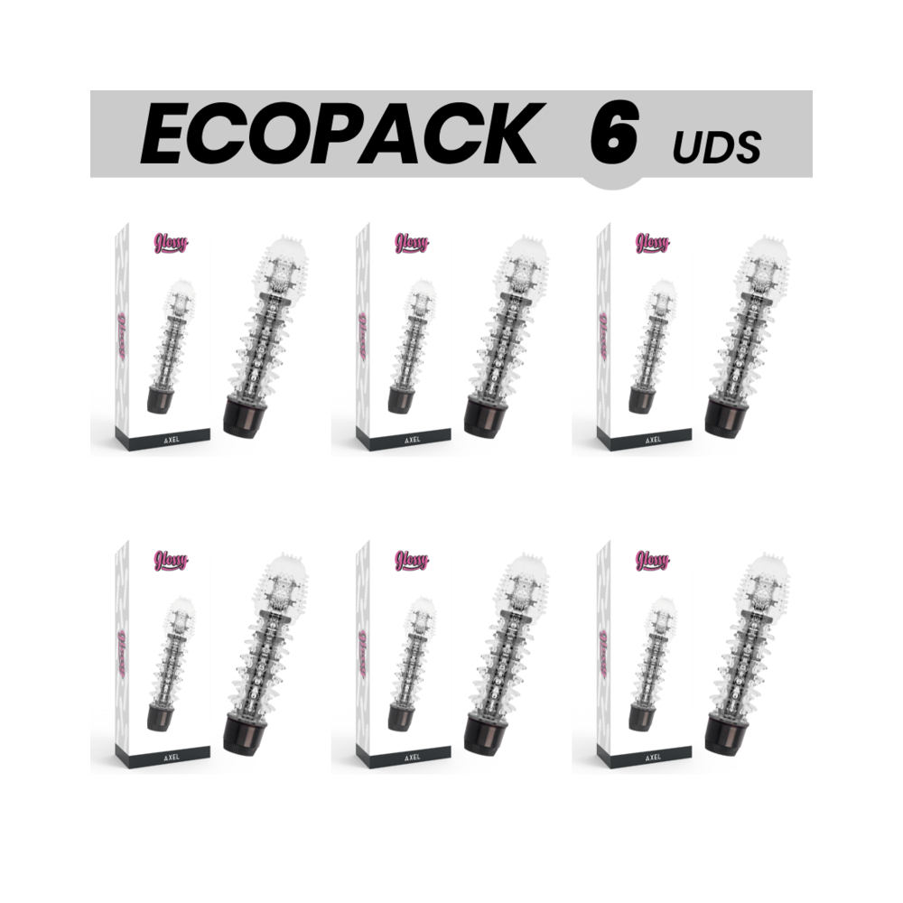 ECOPACK 6 UNIT - VIBRATORE GLOSSY AXEL NERO