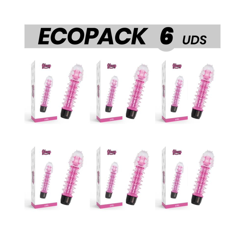 ECOPACK 6 EINHEITEN - GLOSSY AXELVIBRATOR ROSA