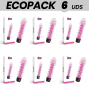 ECOPACK 6 UNITS - GLOSSY AXEL VIBRATOR PINK