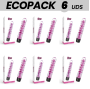 ECOPACK 6 UNIT - GLOSSY LENNY VIBRATORE ROSA