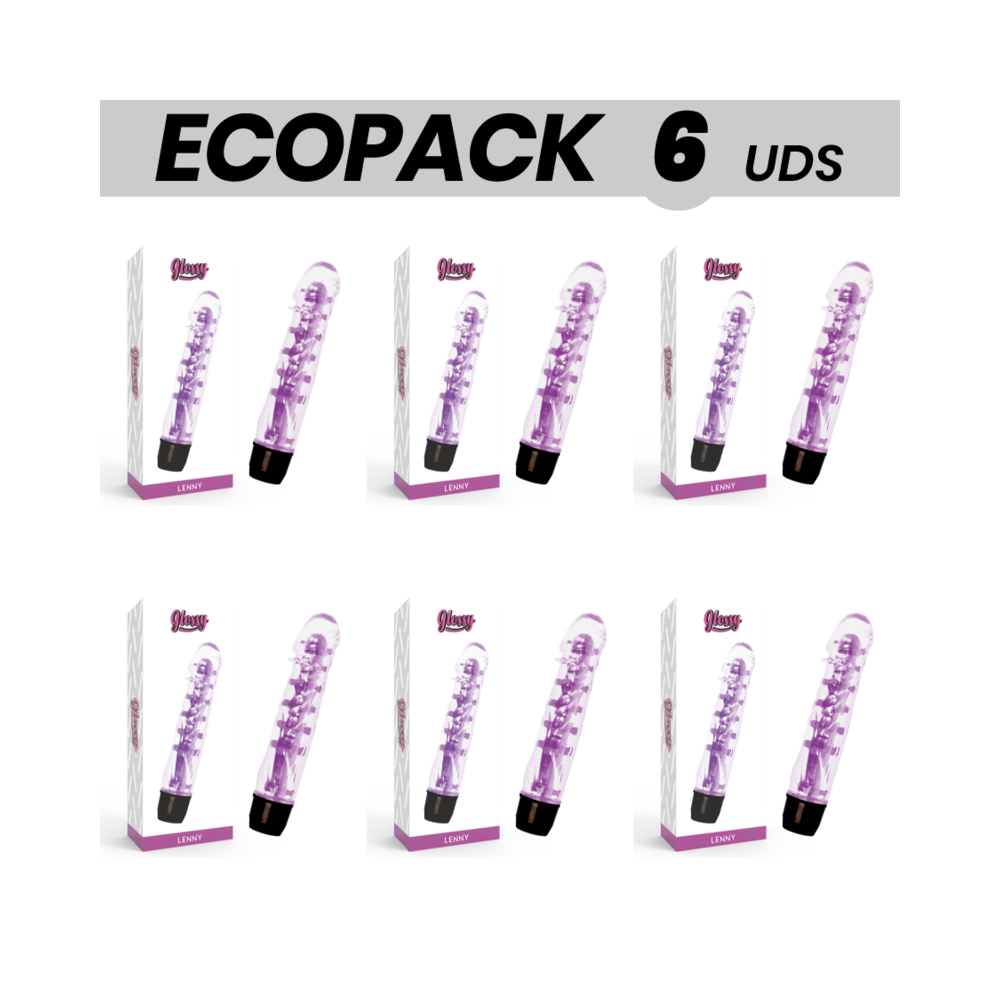 ECOPACK 6 EINHEITEN - GLOSSY LENNY VIBRATOR LILA