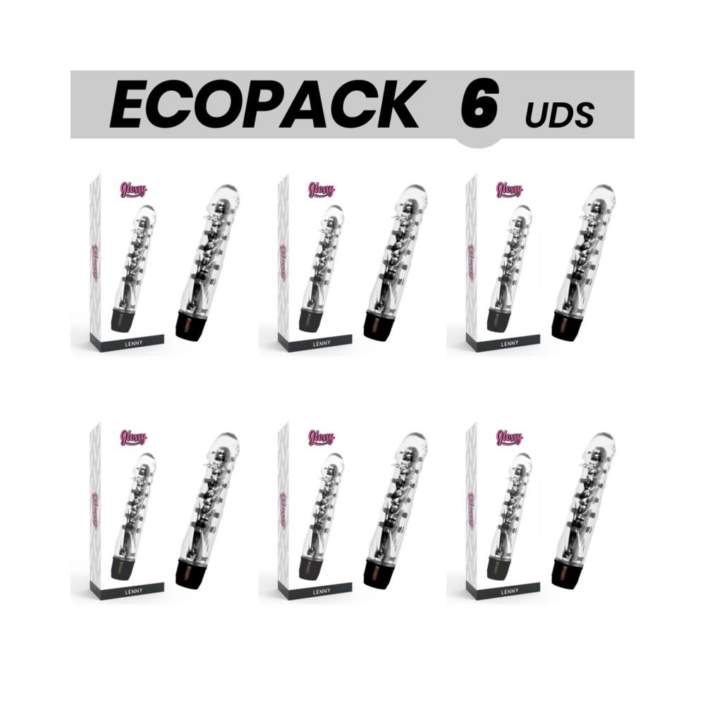 ECOPACK 6 UNITÉS - VIBRATEUR GLOSSY LENNY NOIR
