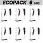 ECOPACK 6 UNITÉS - VIBRATEUR GLOSSY PAUL NOIR