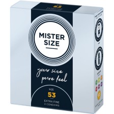 MISTER SIZE - CONDOM SIZE M 53 MM 3 UNITS