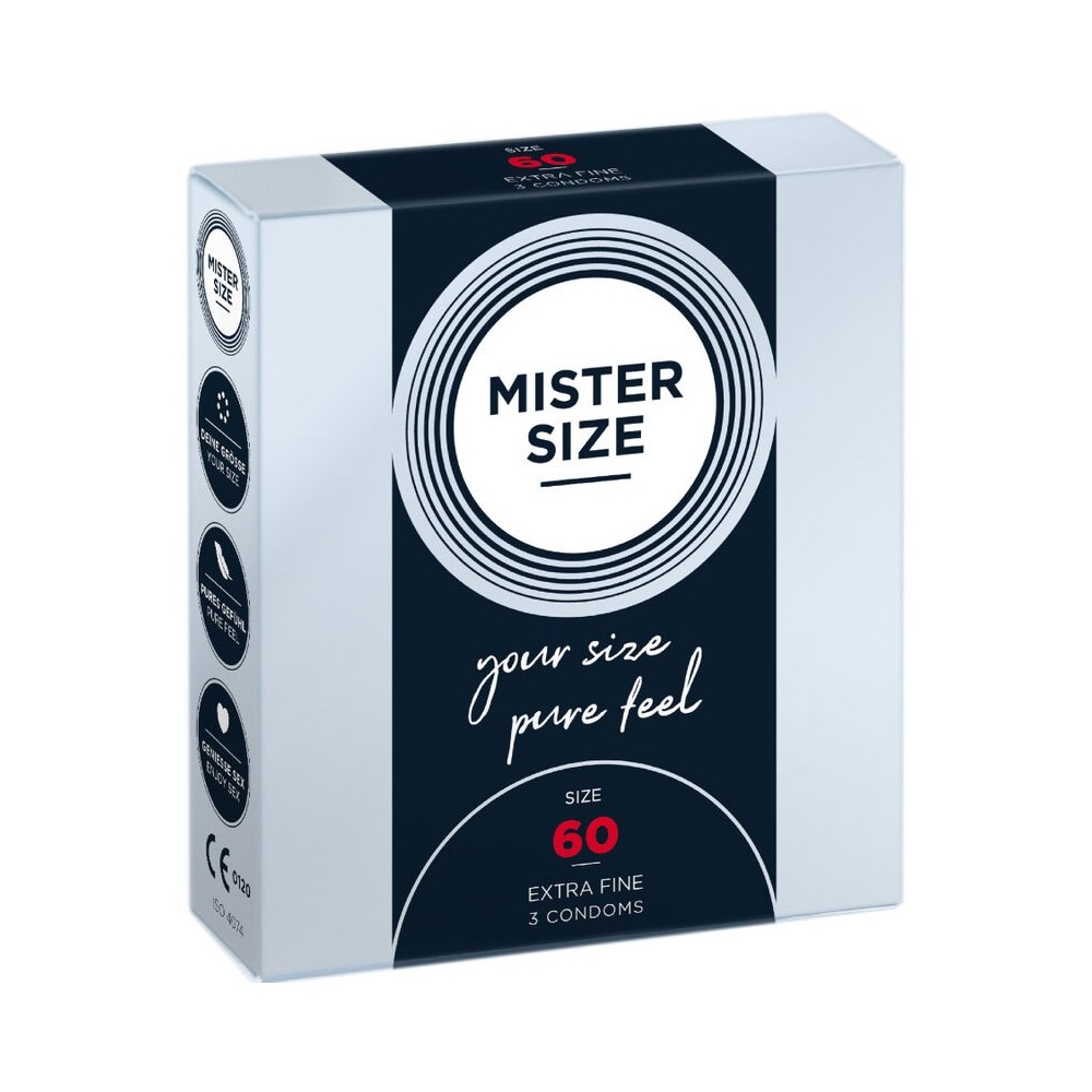 MISTER SIZE - CONDOM SIZE XL 60 MM (3 UNITS)