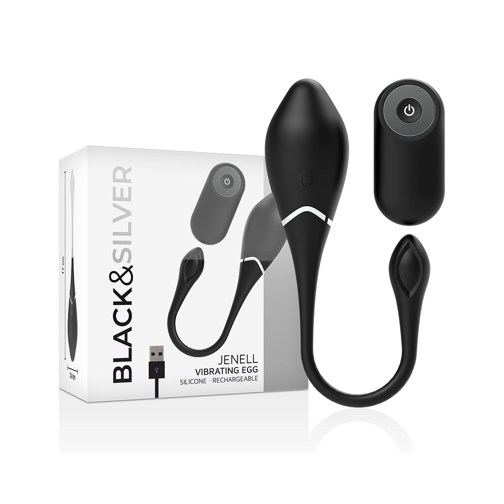 BLACK&SILVER - UOVO VIBRANTE RICARICABILE JENELL