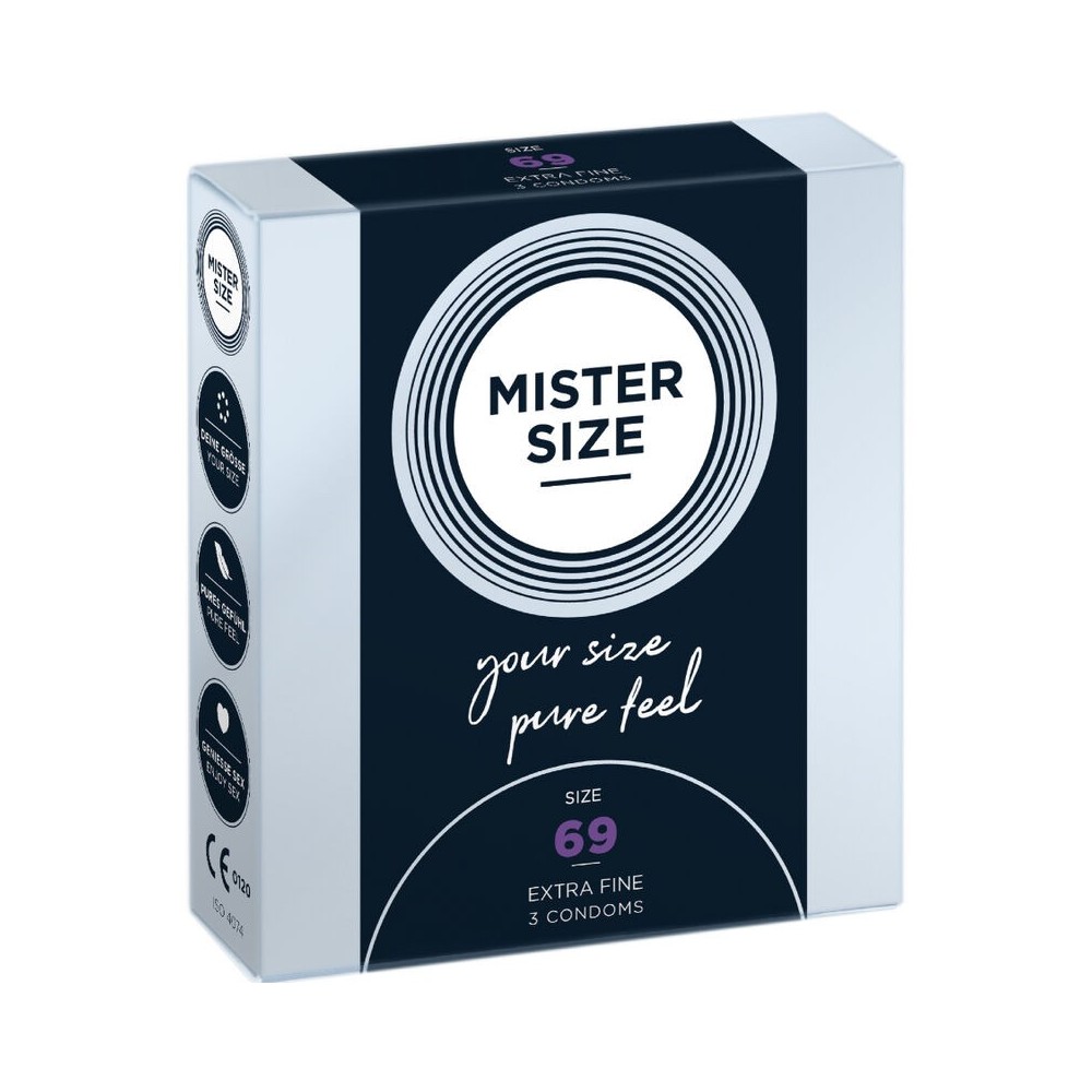 MISTER SIZE - CONDOM SIZE XXXL 69 MM (3 UNITS)