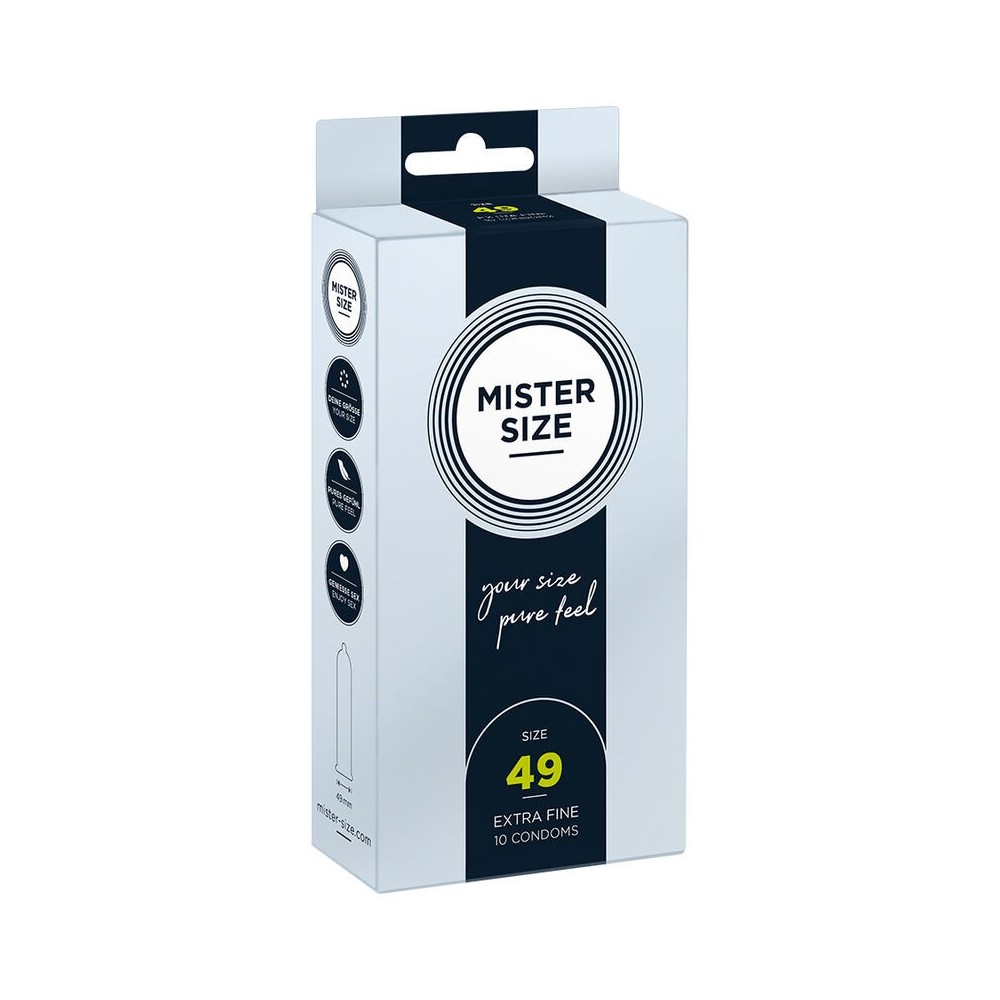 MISTER SIZE - CONDOM SIZE S 49 MM (10 UNITS)